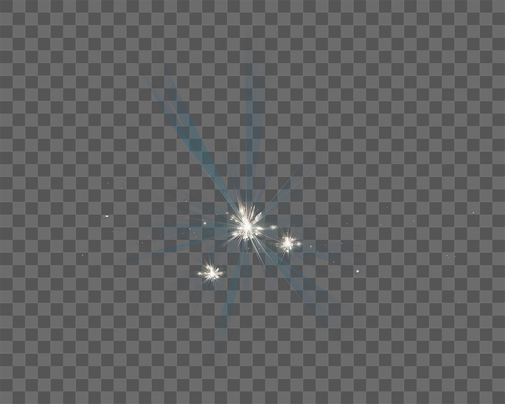 PNG Simple and minimal short and fews star rays streaking light astronomy lighting. 