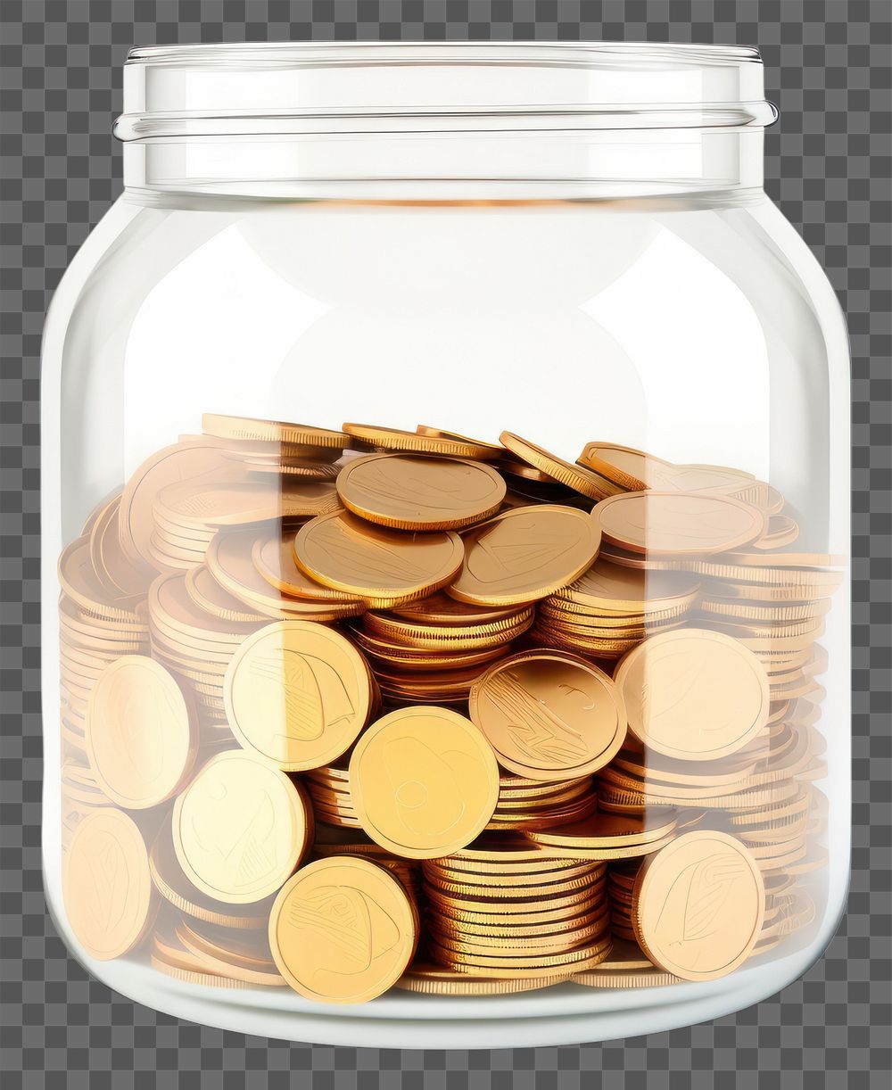 PNG Glass money box jar savings glass. AI generated Image by rawpixel.