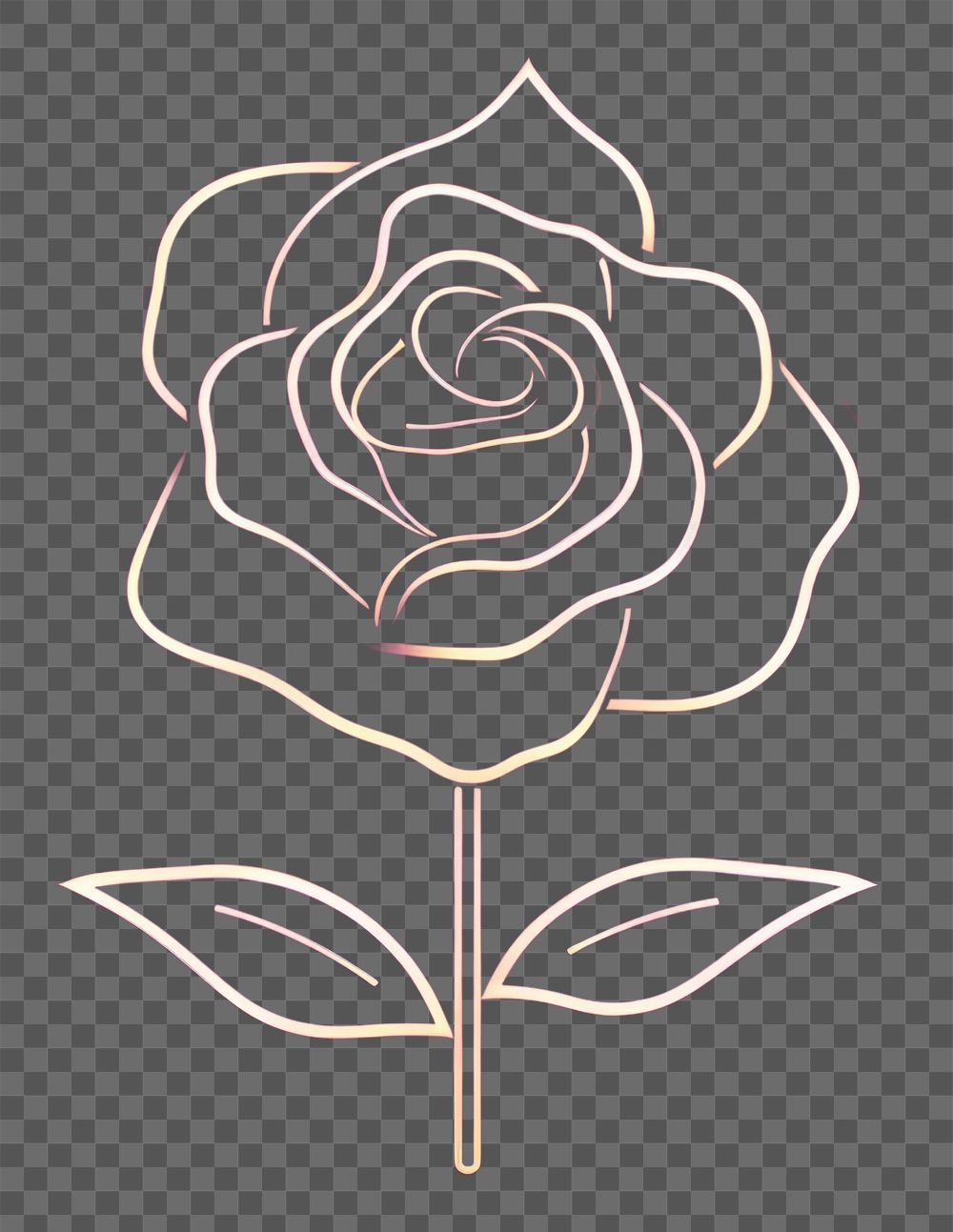 PNG Light neon rose abstract