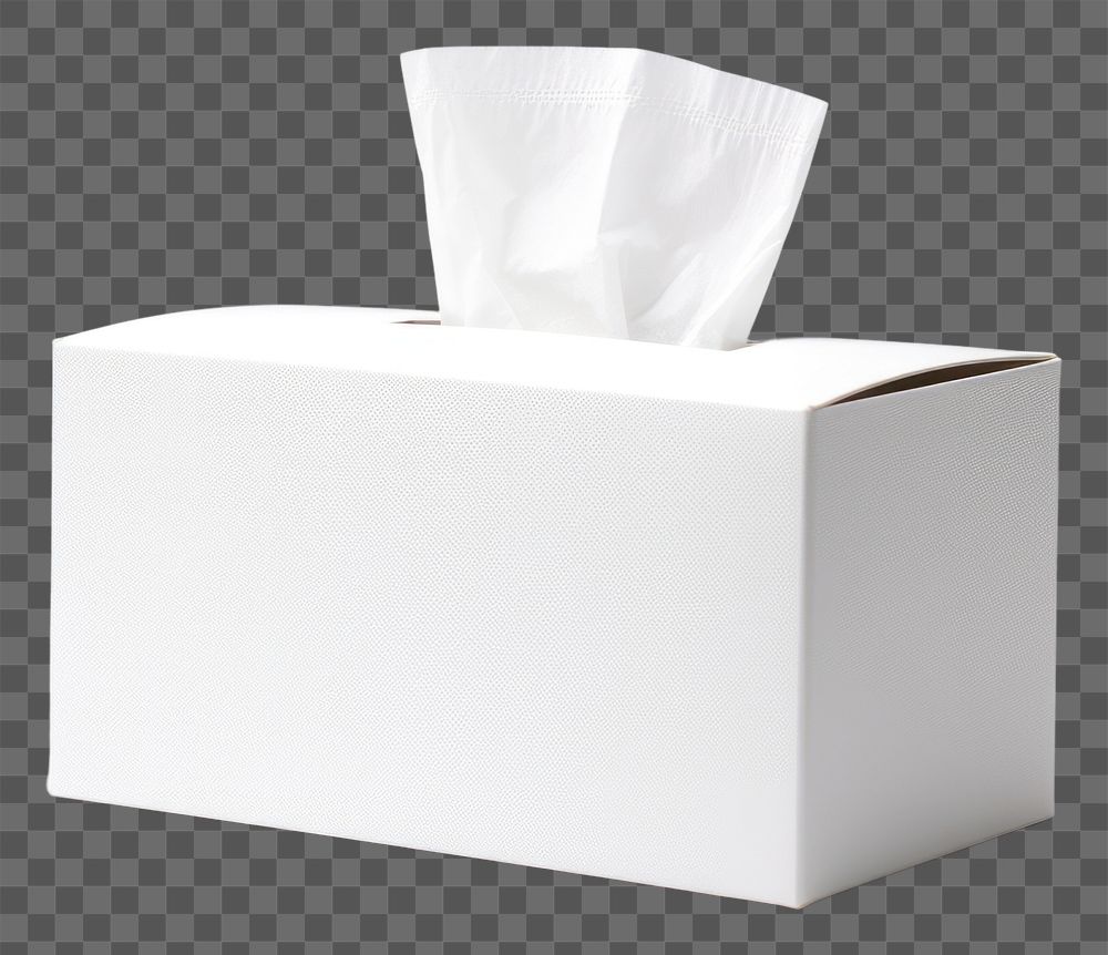 PNG White tissue box paper white white background.