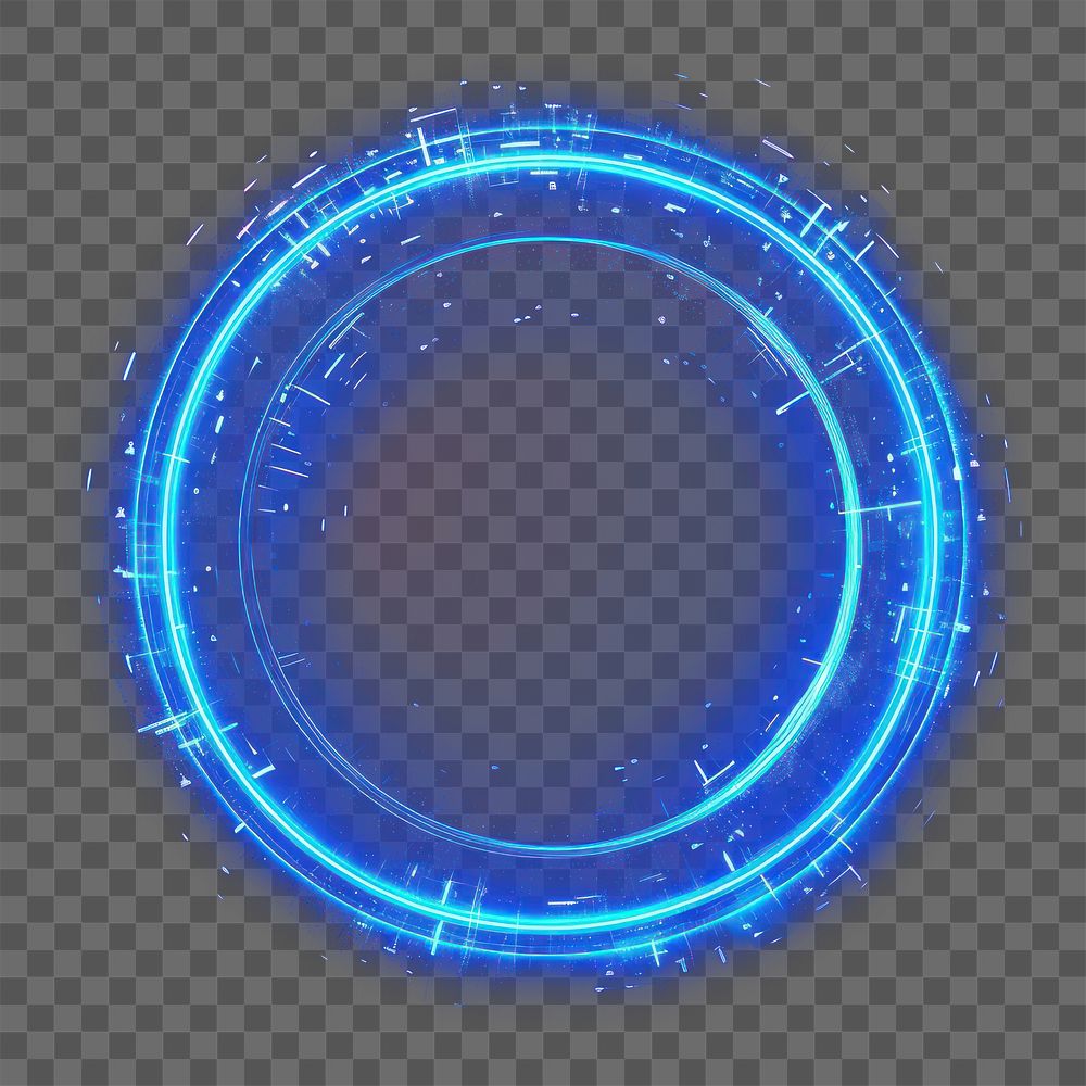 PNG Blue neon circular backgrounds light night
