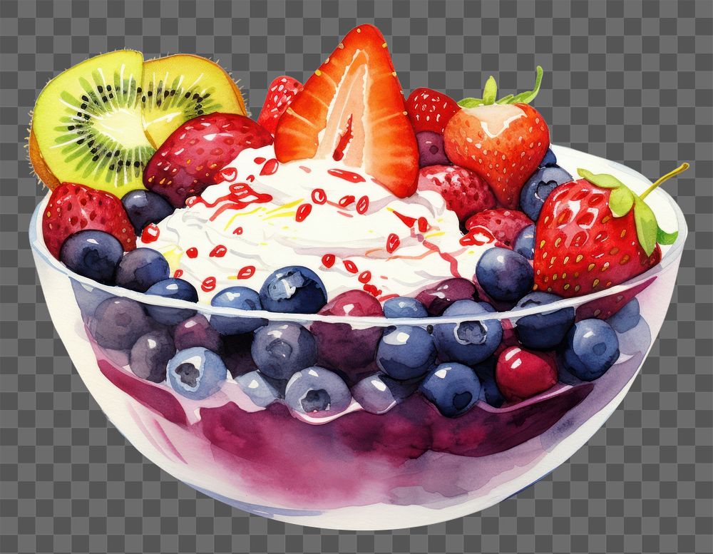 PNG Strawberry blueberry dessert fruit.