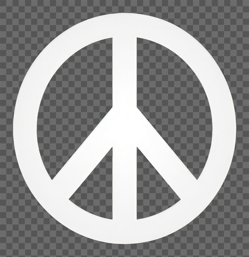 PNG Peace Symbol symbol white black.