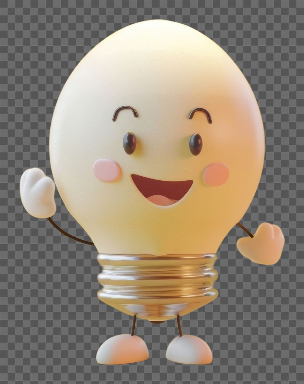PNG Lightbulb in student character cartoon lamp anthropomorphic