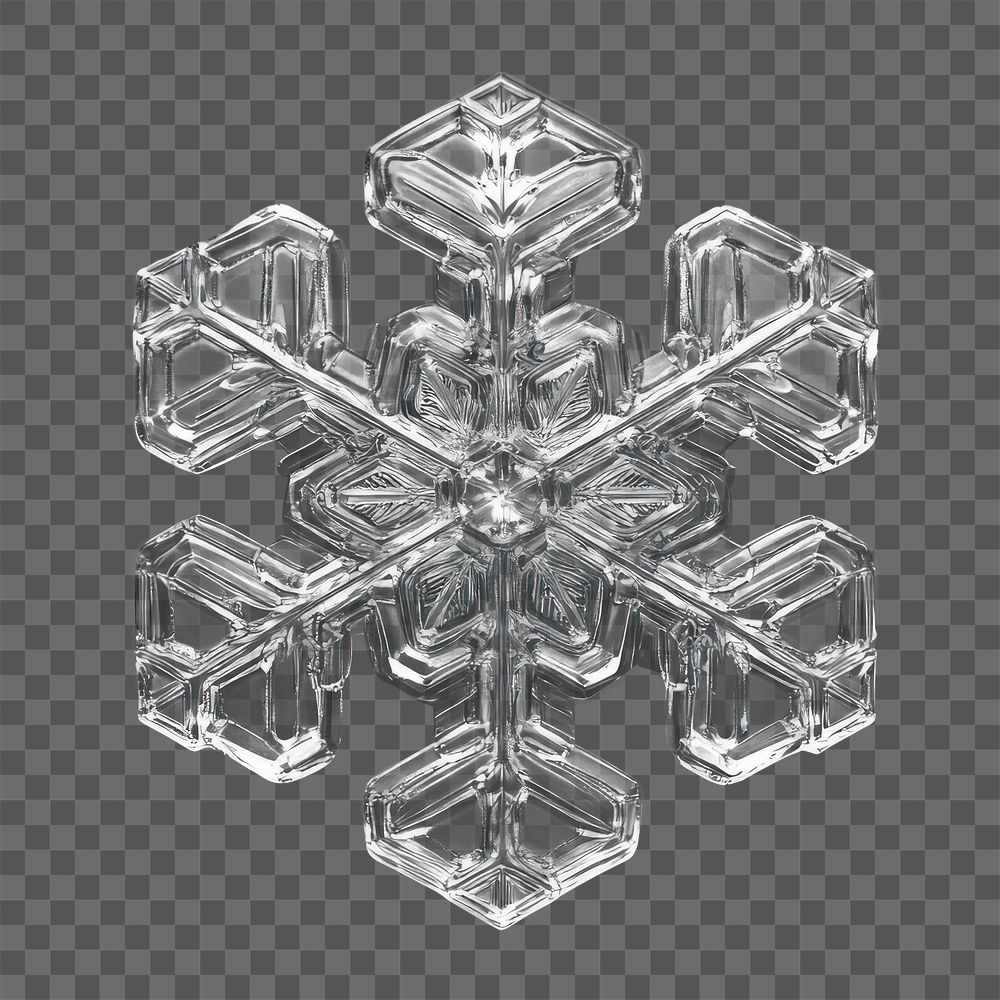 PNG Snowflake ice winter transparent symmetrical.