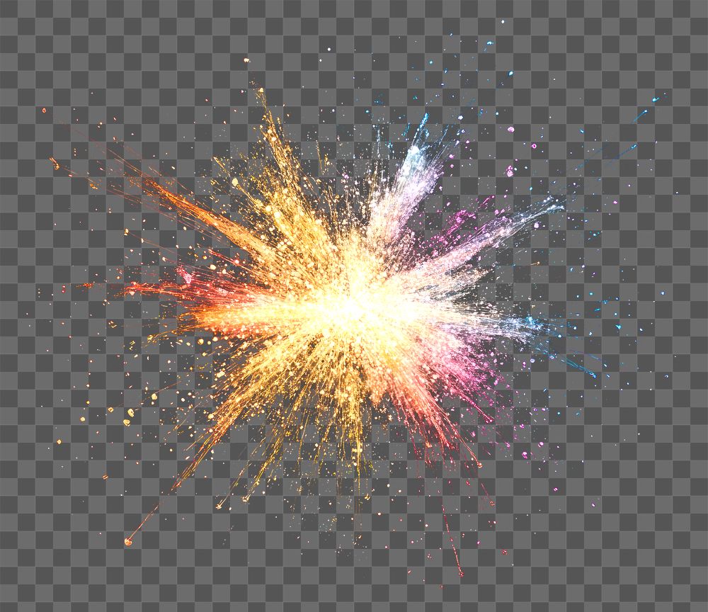 PNG Fireworks colorful colors effect astronomy.