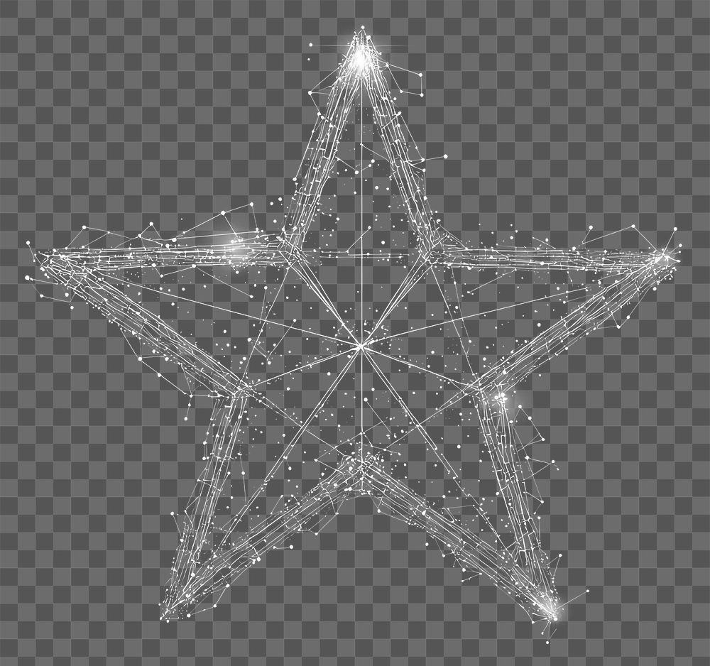 PNG Stars wireframe digital design star.