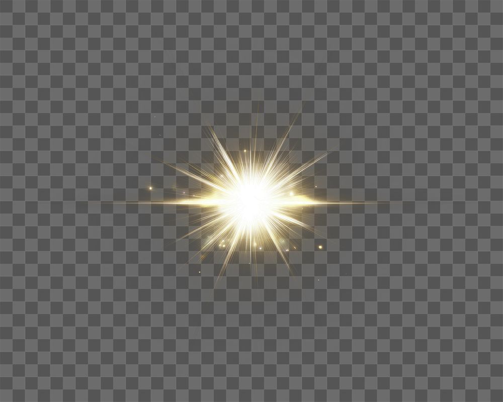 PNG Starburst light flare effect explosion lighting.