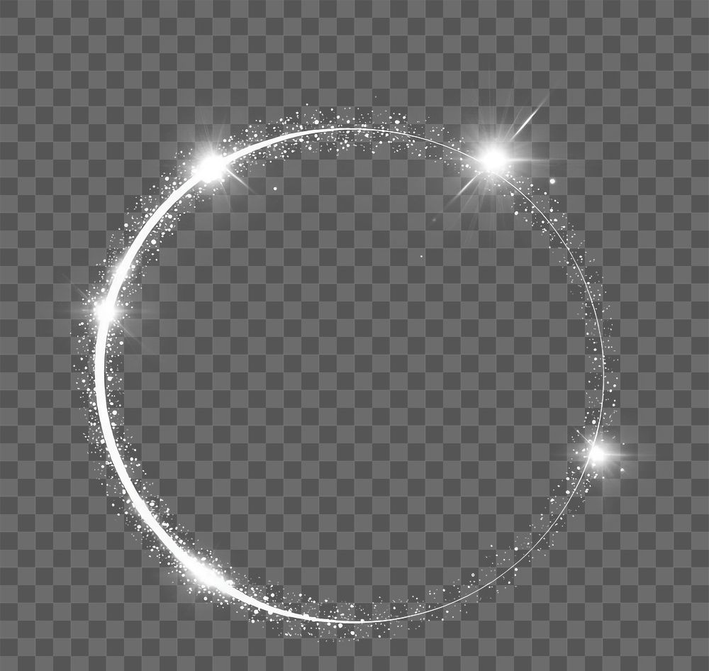 PNG Circle symbol streaking effect flare light.