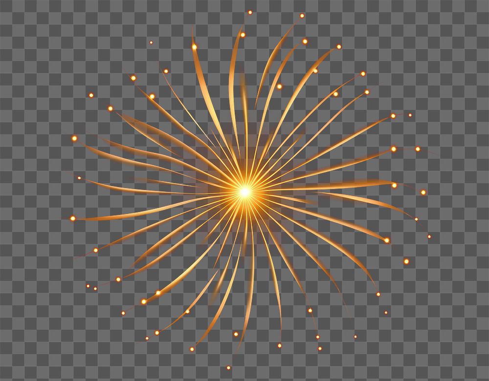 PNG Illustration background fireworks golden.