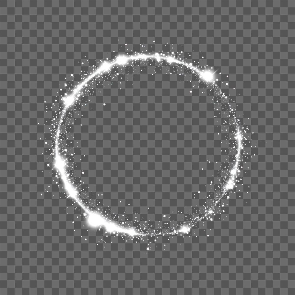 PNG A vector glowing light effect universe circle design.