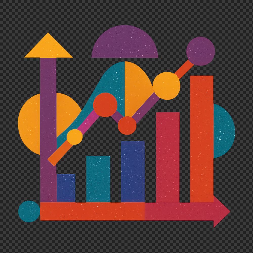 PNG Colorful abstract data visualization | Free PNG - rawpixel