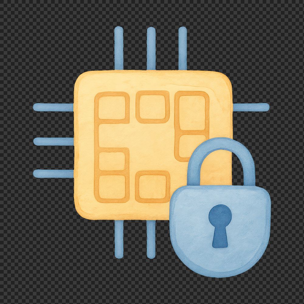 PNG Secure chip lock illustration | Free Icons - rawpixel