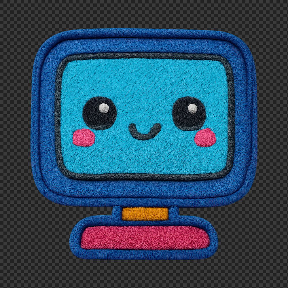PNG Cute embroidered computer patch | Free PNG - rawpixel