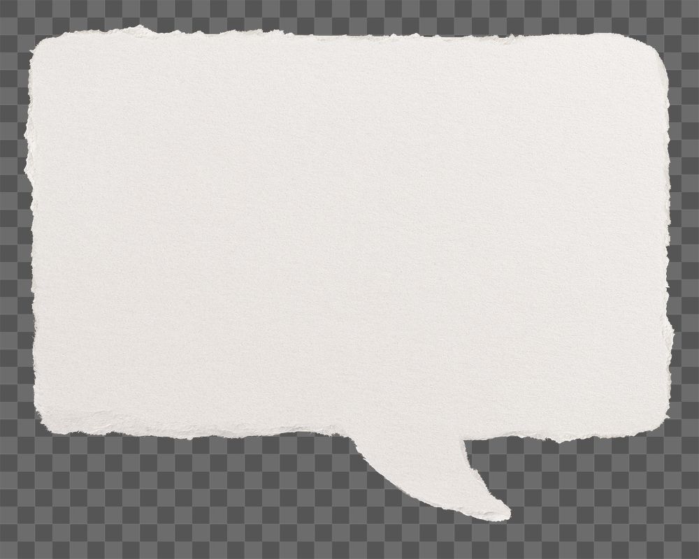 Speech bubble png sticker, paper craft on transparent background