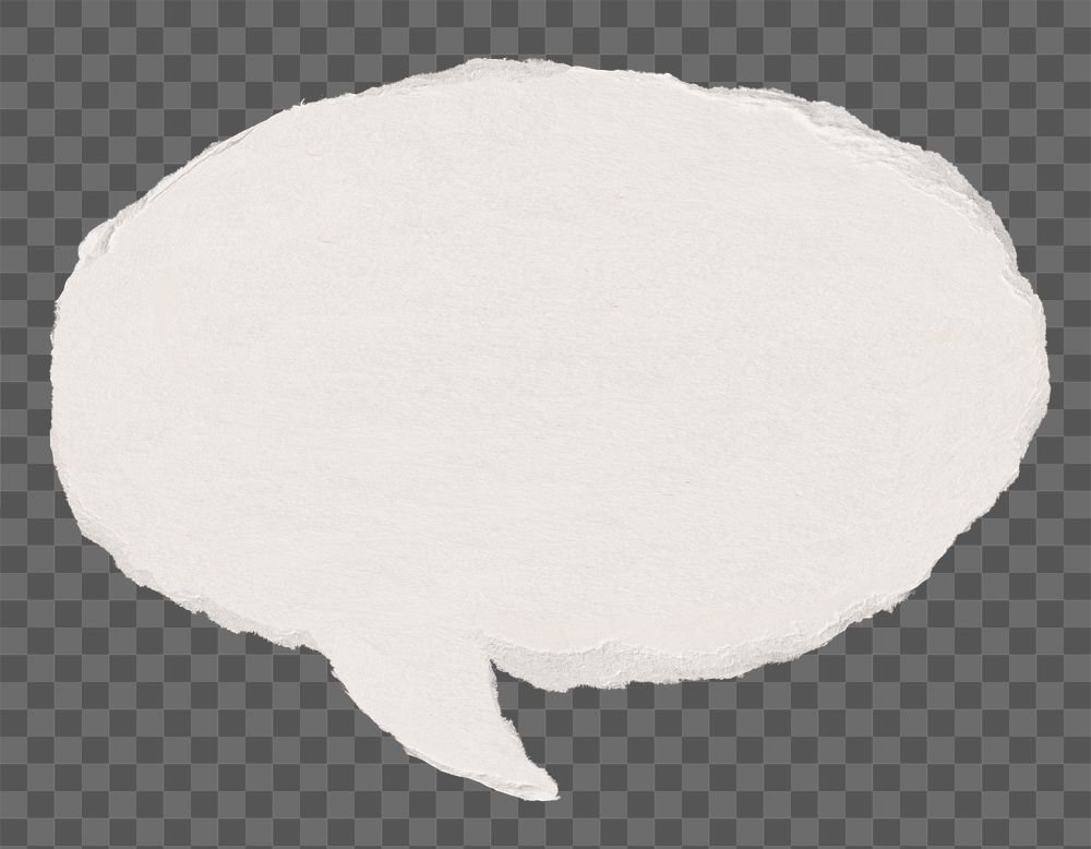Speech bubble png sticker, paper craft on transparent background
