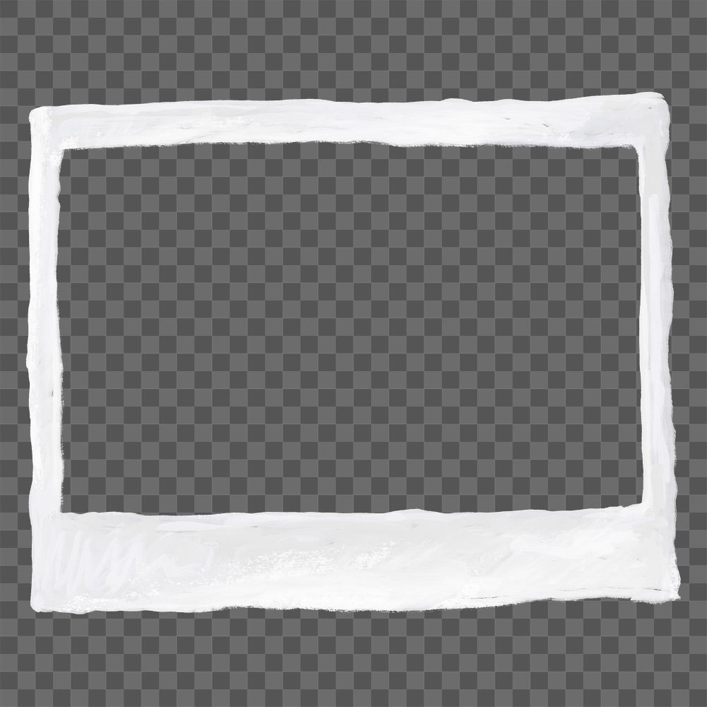 Instant film png frame, transparent background