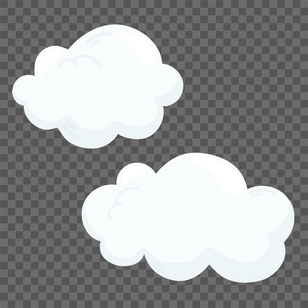 Cloud png sticker, cute illustration, transparent background