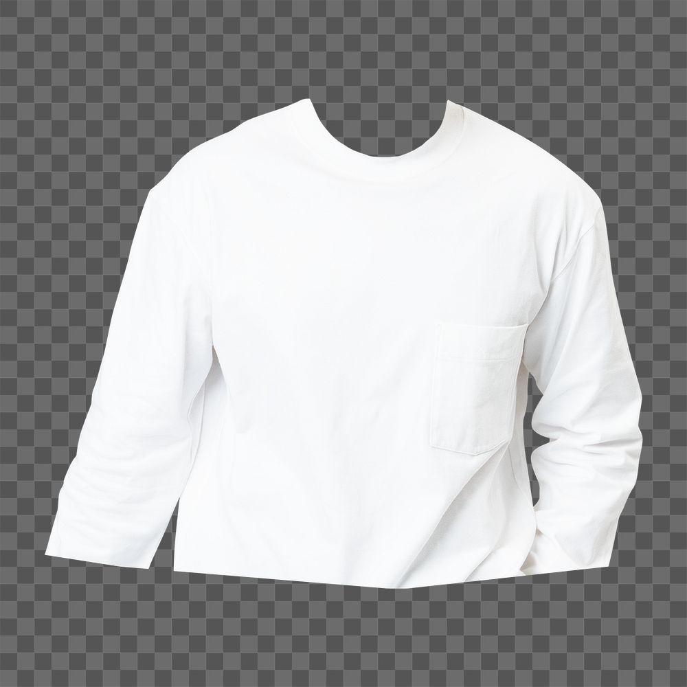 Men's white sweater png sticker, winter fashion, transparent background