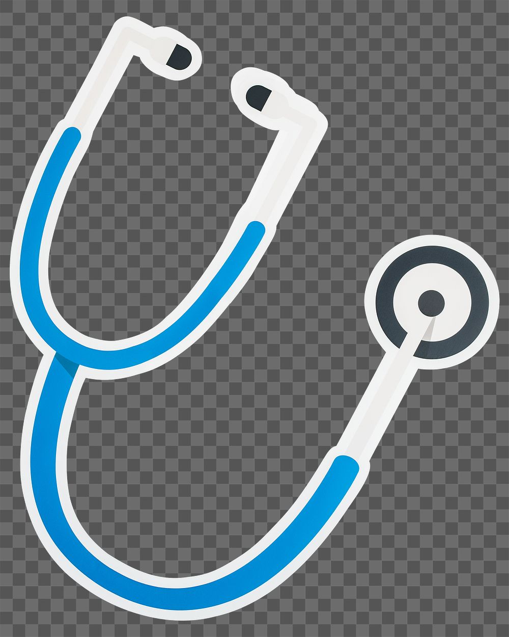 Doctor stethoscope png sticker, cute health illustration, transparent background