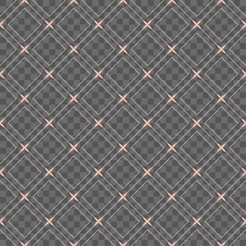 Geometric pattern png, pink grid design, transparent background