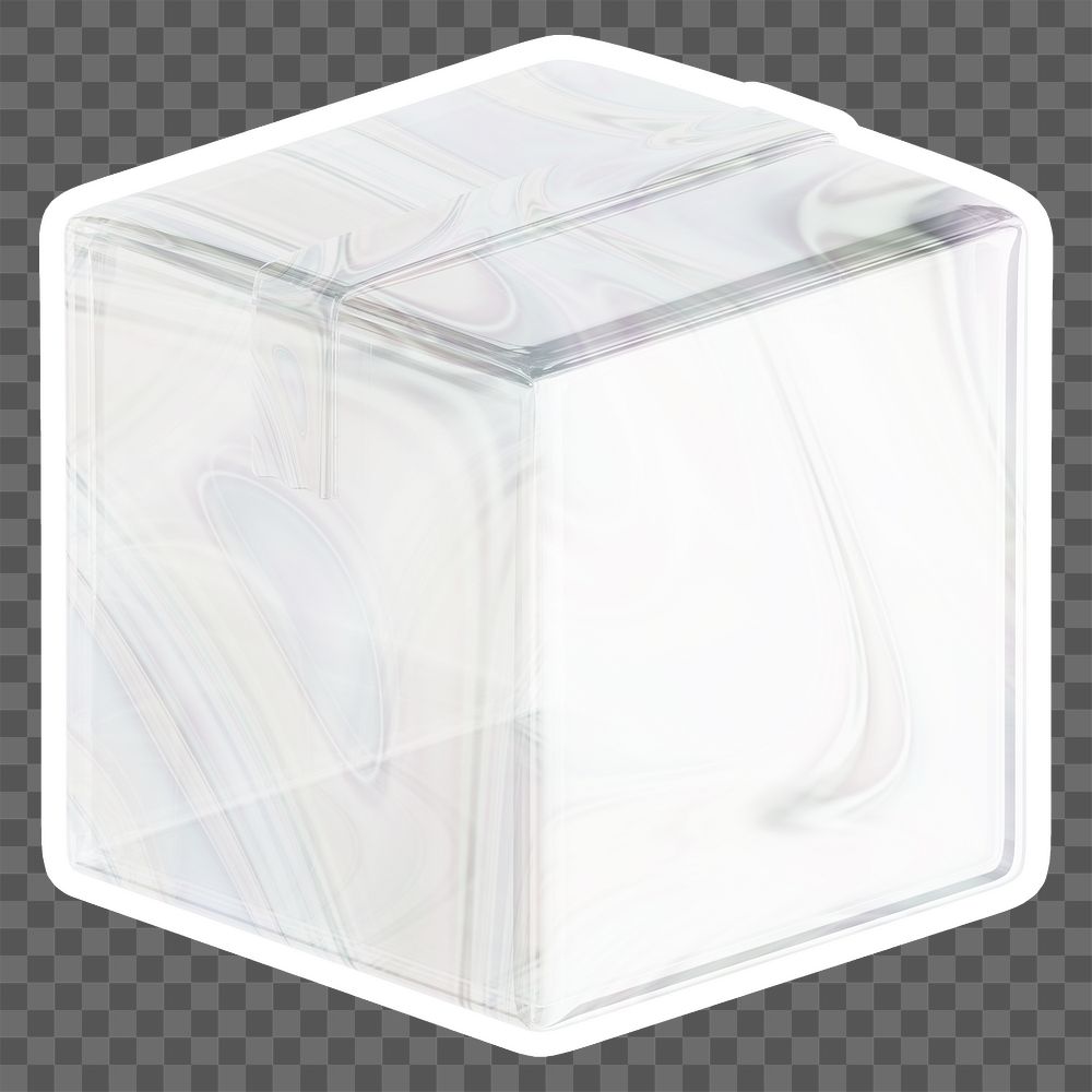 Seal box  png sticker, crystal glass, transparent background