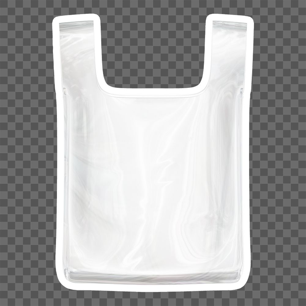 Plastic bag  png sticker, crystal glass, transparent background