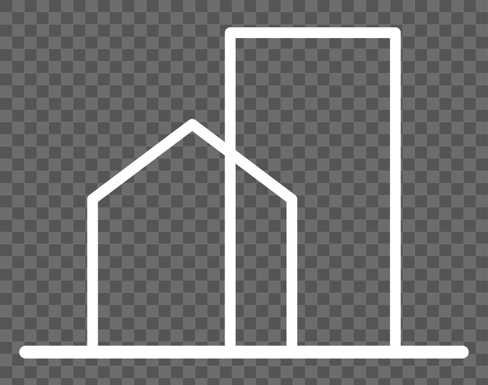 Real estate png logo element, transparent background