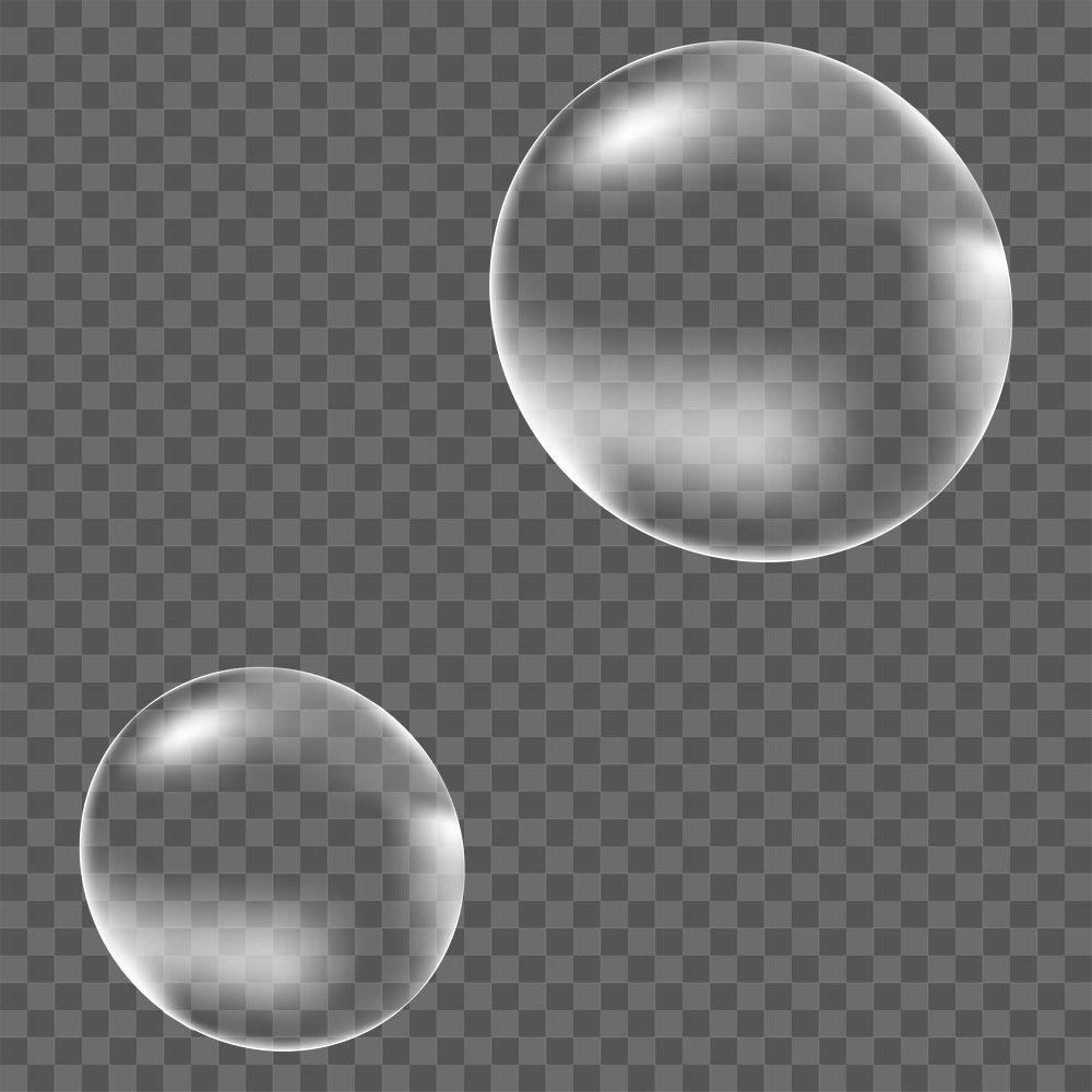Floating bubbles png sticker, transparent background
