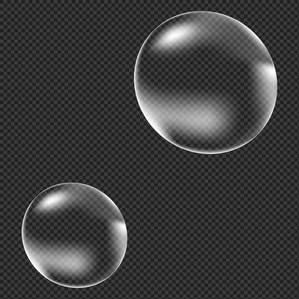 Floating bubbles png sticker, transparent background