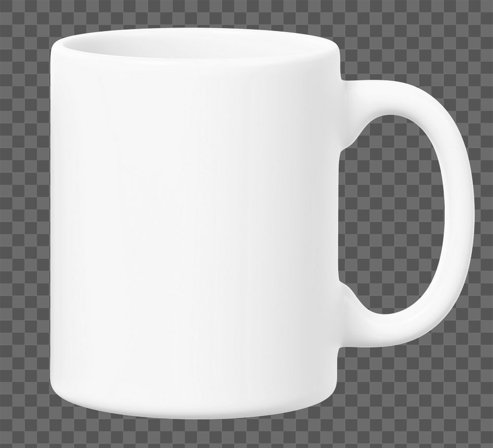 Coffee mug png sticker, transparent background