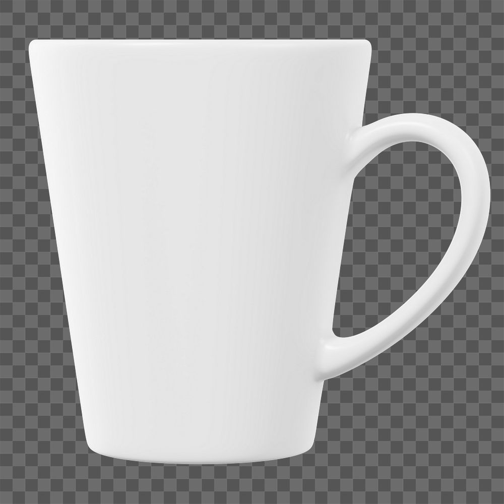 Coffee mug png sticker, transparent background