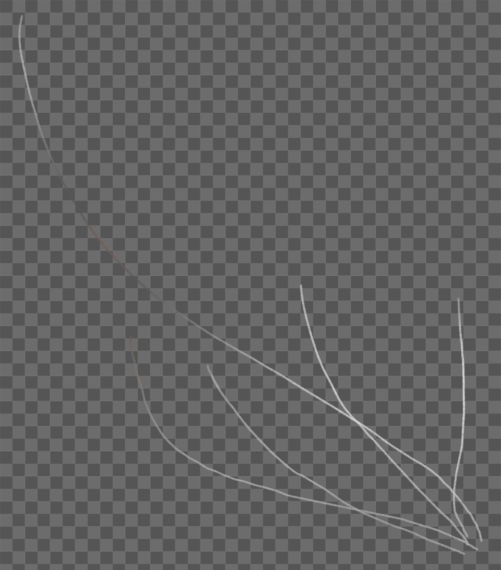 Aesthetic line png element, gray design, transparent background