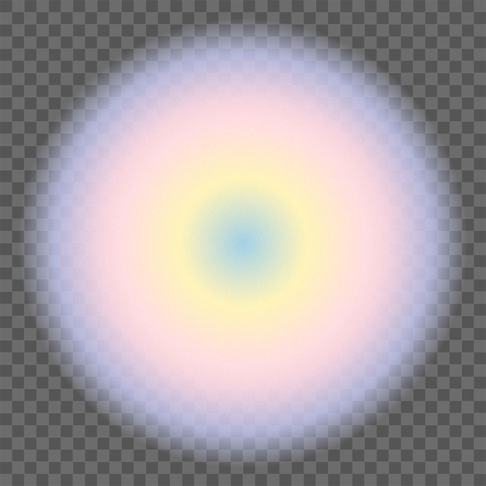 Blurry circle png sticker, purple gradient, transparent background
