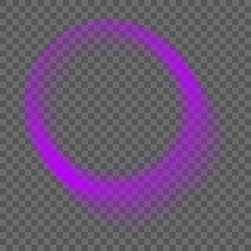 Purple circle frame png sticker, transparent background