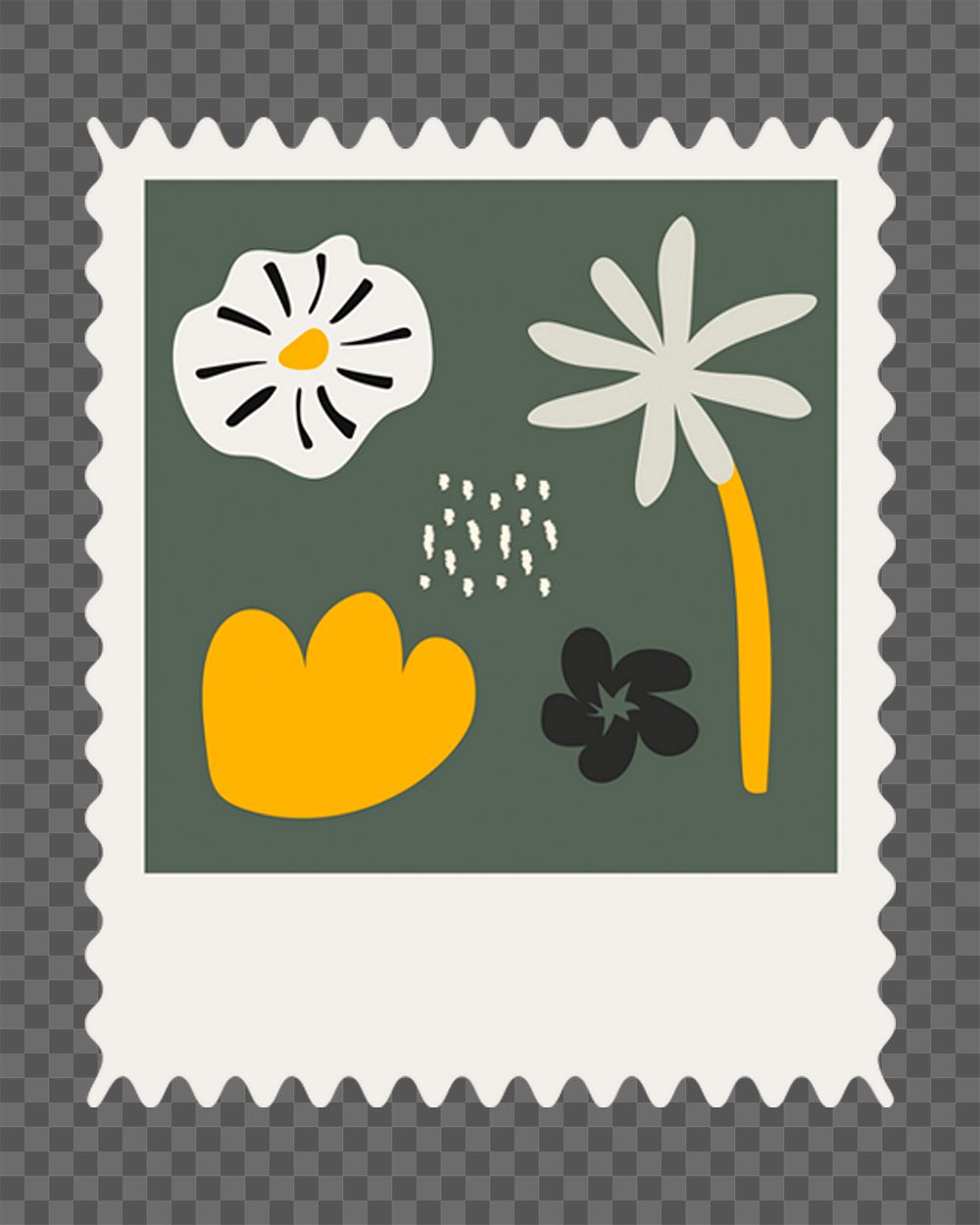 Cute postage stamp png sticker, transparent background