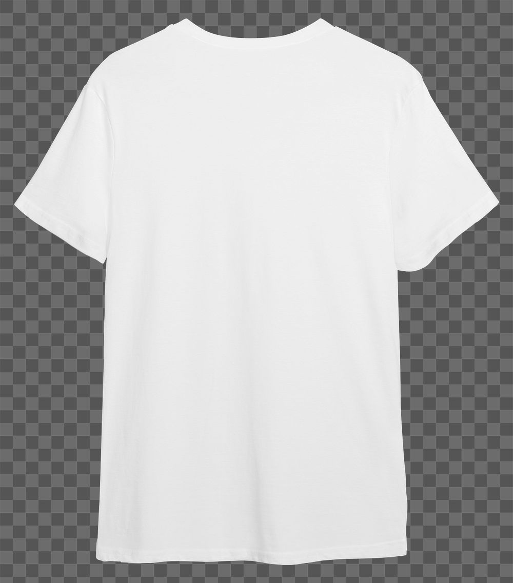 White t-shirt png sticker, design space, transparent background