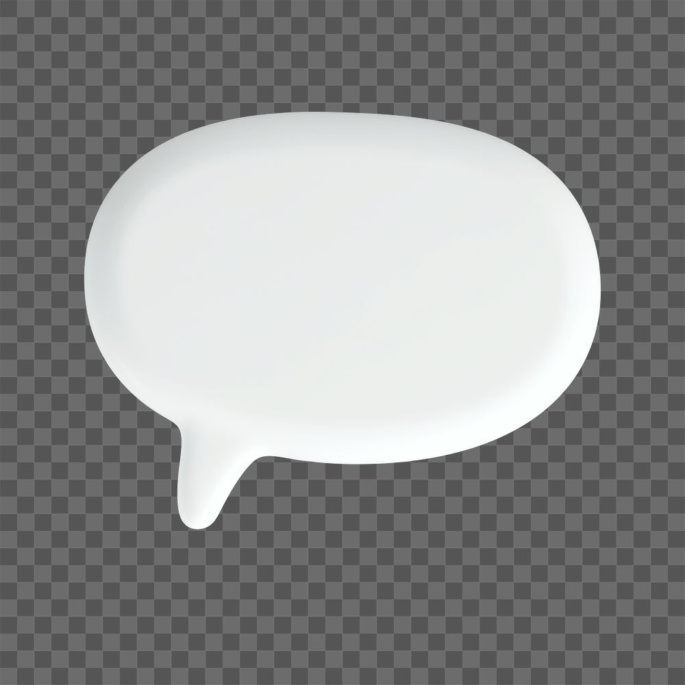 Speech bubble png sticker, 3D shape, marketing graphic on transparent background