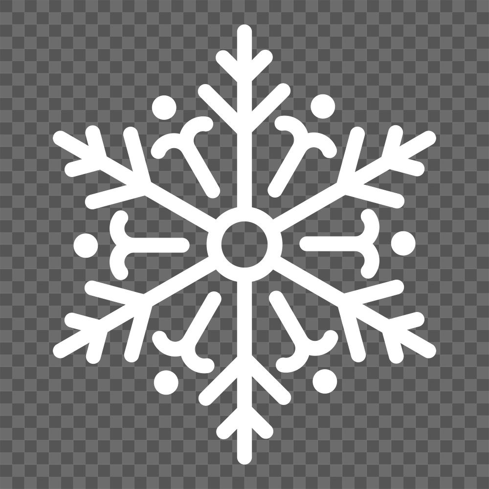 Snowflake png winter sticker, transparent background