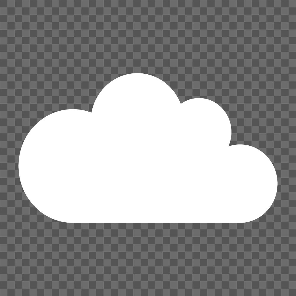 White cloud png sticker, transparent background