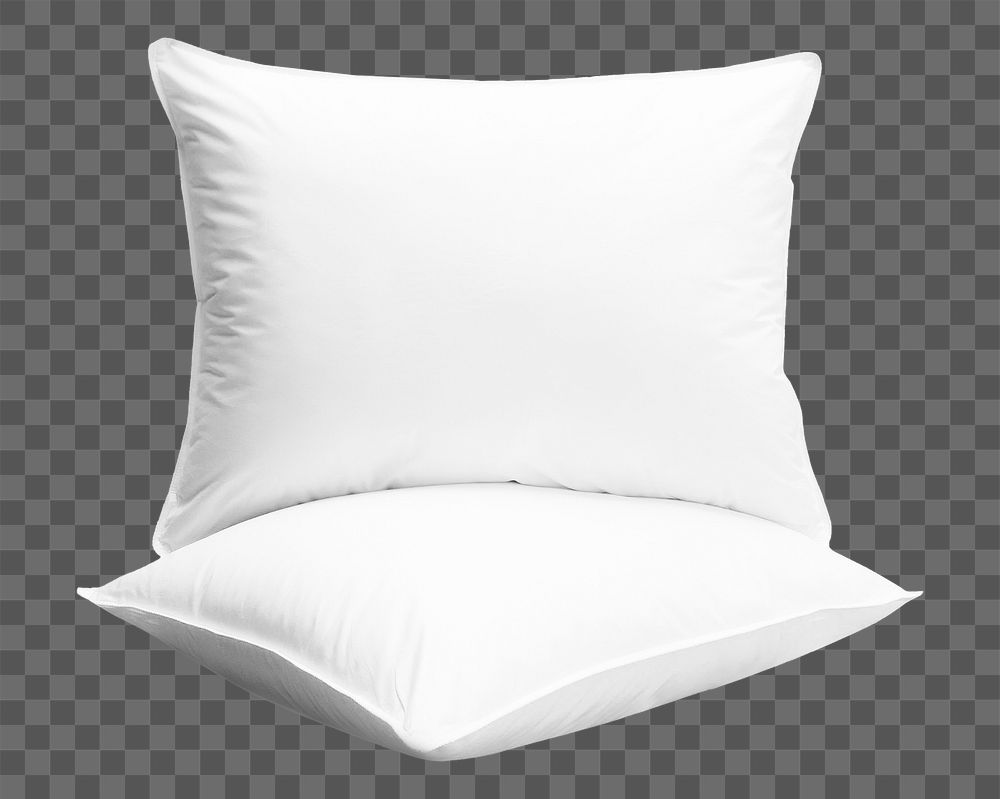 White pillows png sticker, transparent background 