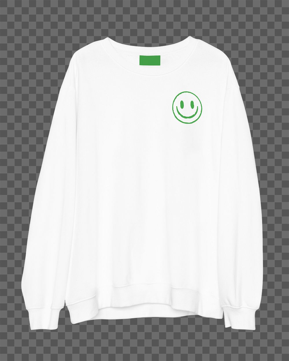 White sweater png sticker, design space, transparent background