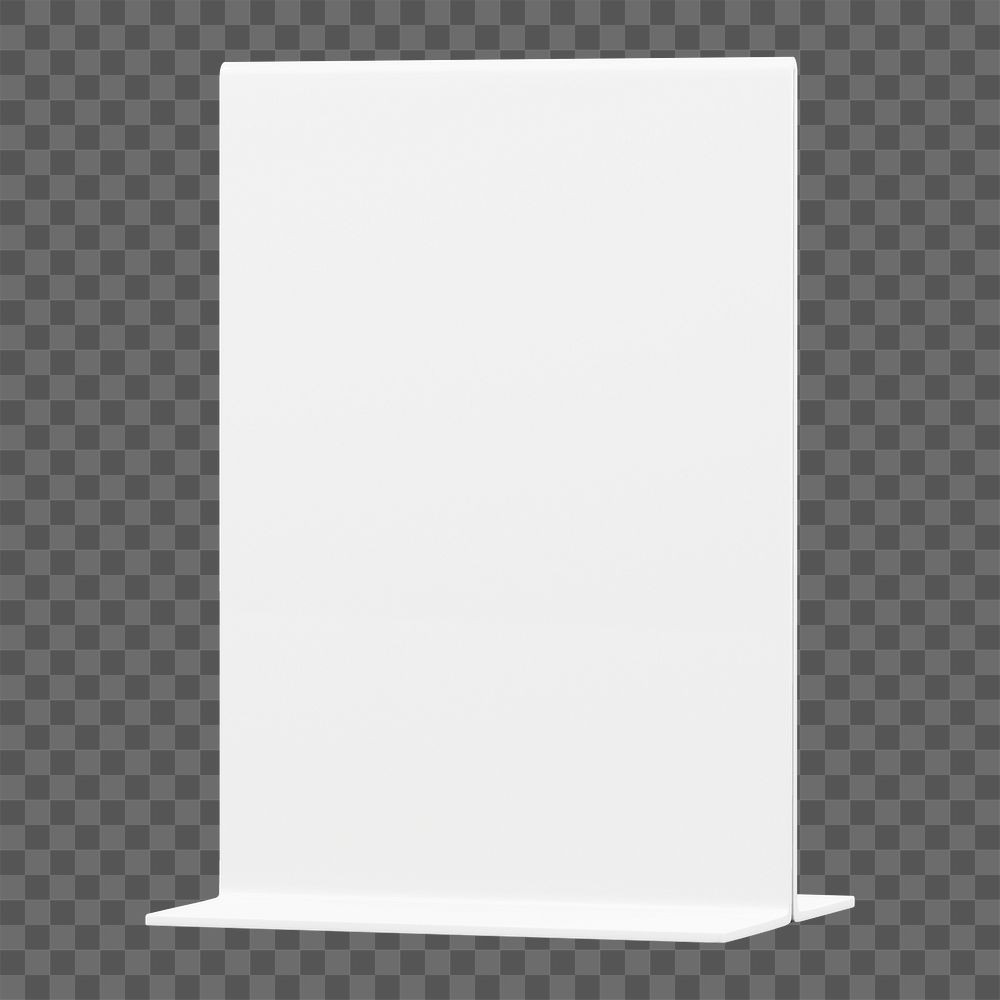 3D sign holder png sticker, transparent background