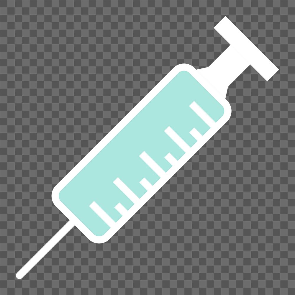 Syringe png sticker, health graphic, transparent background