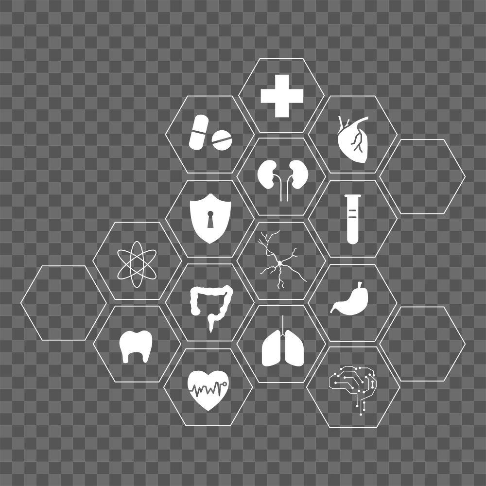 Medical technology png icon sticker, transparent background
