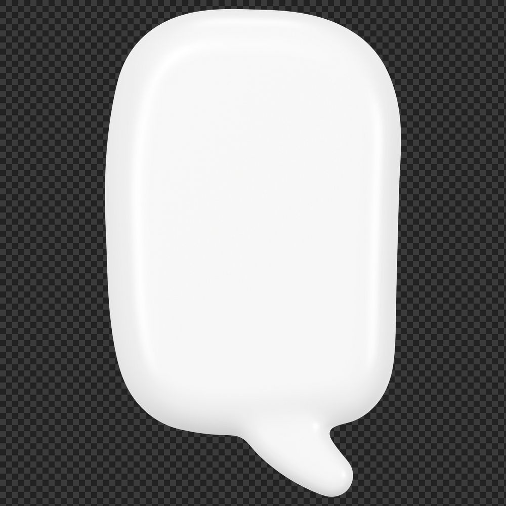 3D speech bubble png clipart, communication marketing graphic