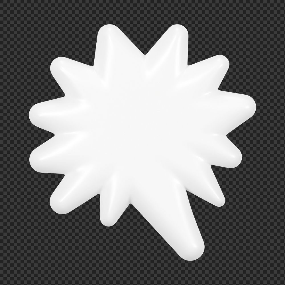 Action bubble png sticker, 3D rendering on transparent background