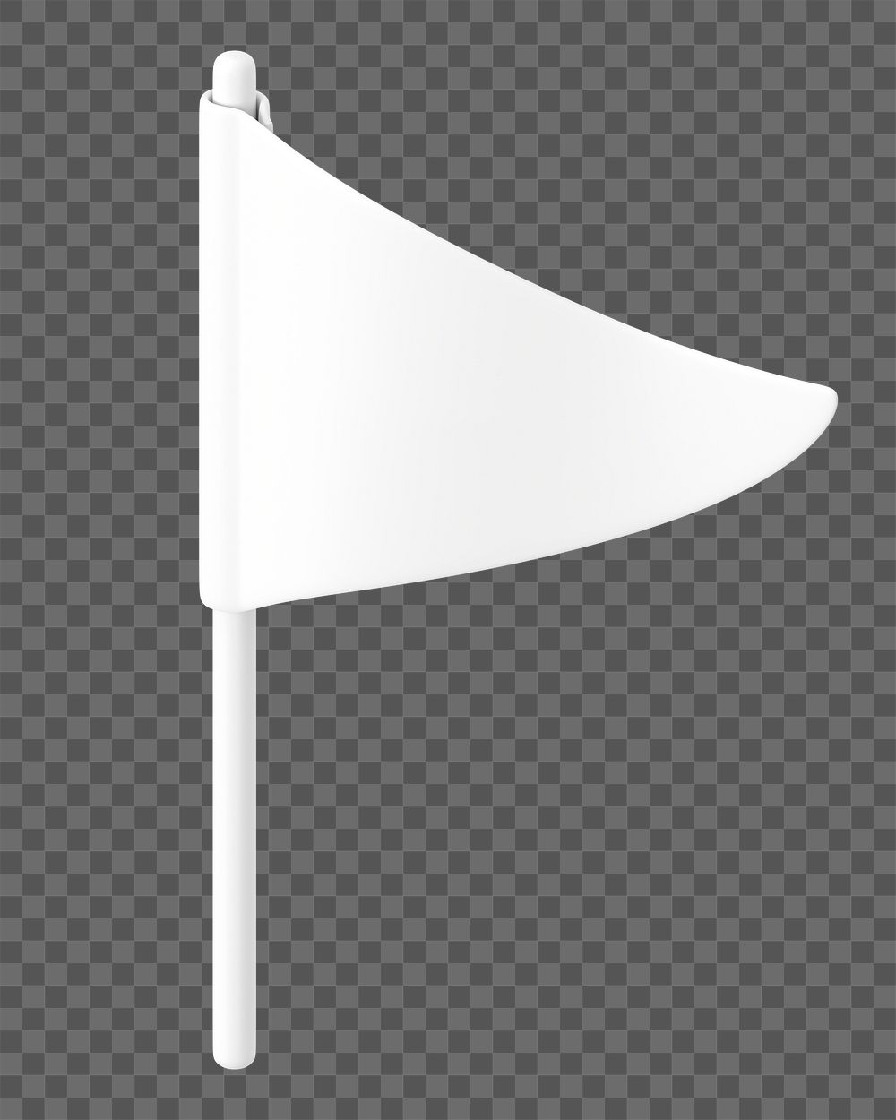 Minimal flag png icon sticker, 3D business illustration, transparent background