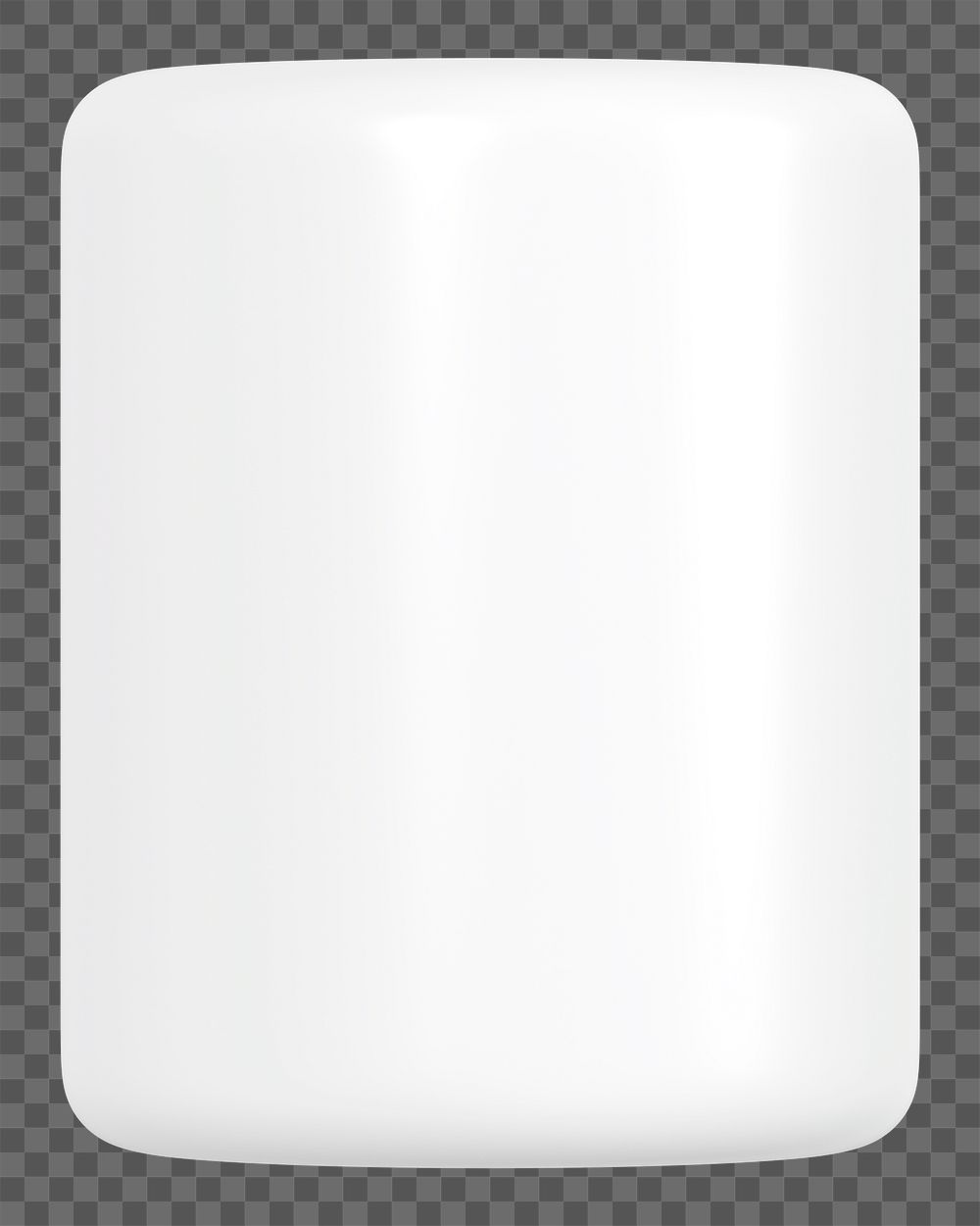 White pillar graph png 3D rendered sticker, transparent background