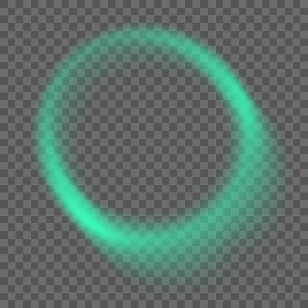 Neon green aura png frame, transparent background
